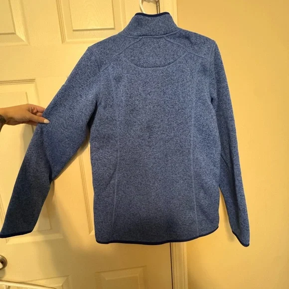 L.L. Bean Heathered Blue Zip-Up Jacket - Picture 3 of 6